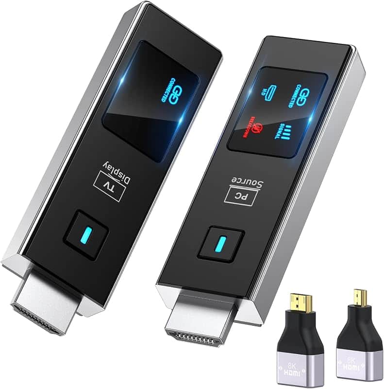 2026 New Wireless HDMI Transmitter and Receiver, 360FT/110M Extender 4K Decode 1080P@60Hz…