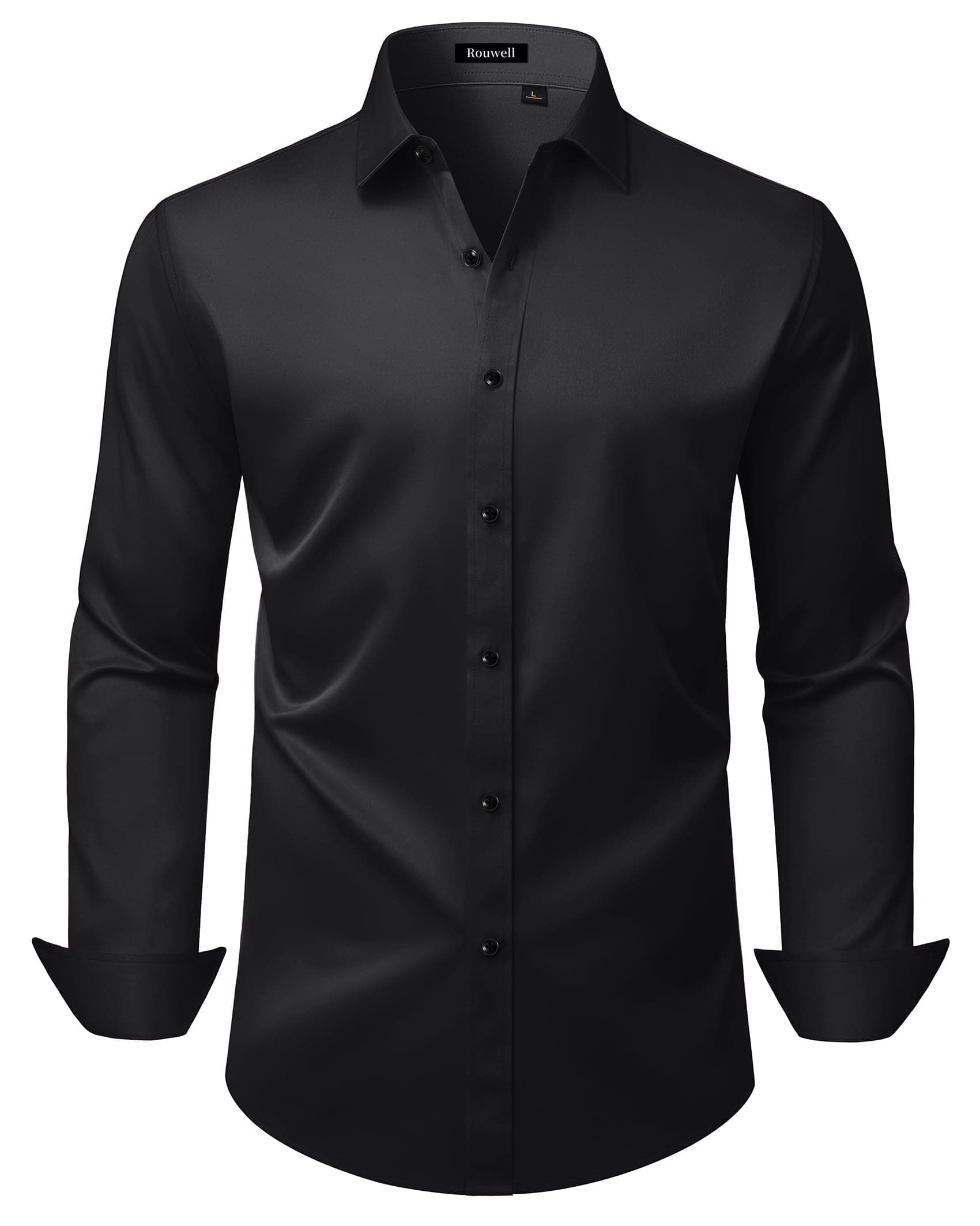 Mens Wrinkle Free Dress Shirts Regular Fit Business Button Down Shirt Formal Long Sleeve…