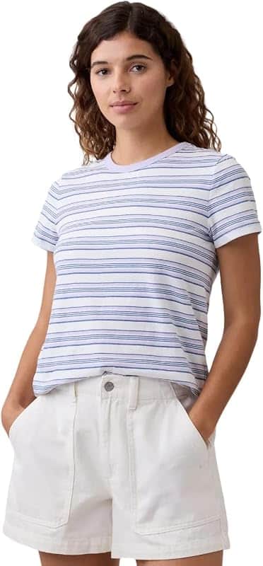 Women's Favorite Stripe Crewneck Tee T-Shirt