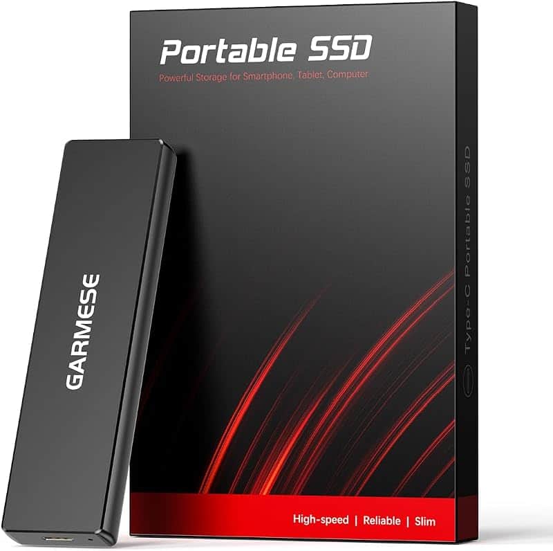 GARMESE Portable External SSD 1TB, Up to 1000MB/s, USB 3.2 Gen 2 External Solid State Dri…