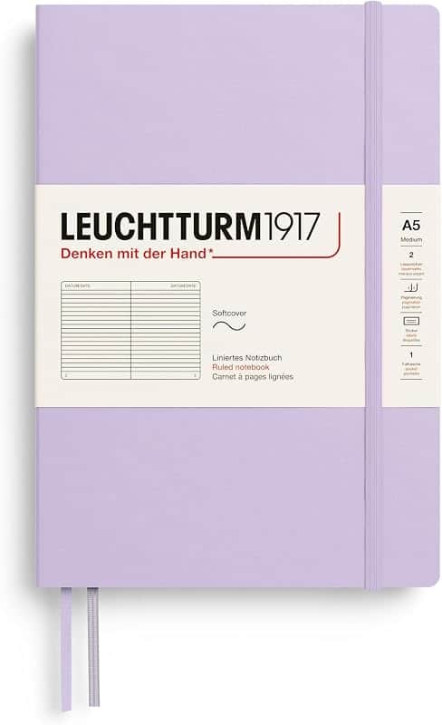 LEUCHTTURM1917 - Notebook Softcover Medium A5-123 Numbered Pages for Writing and Journali…