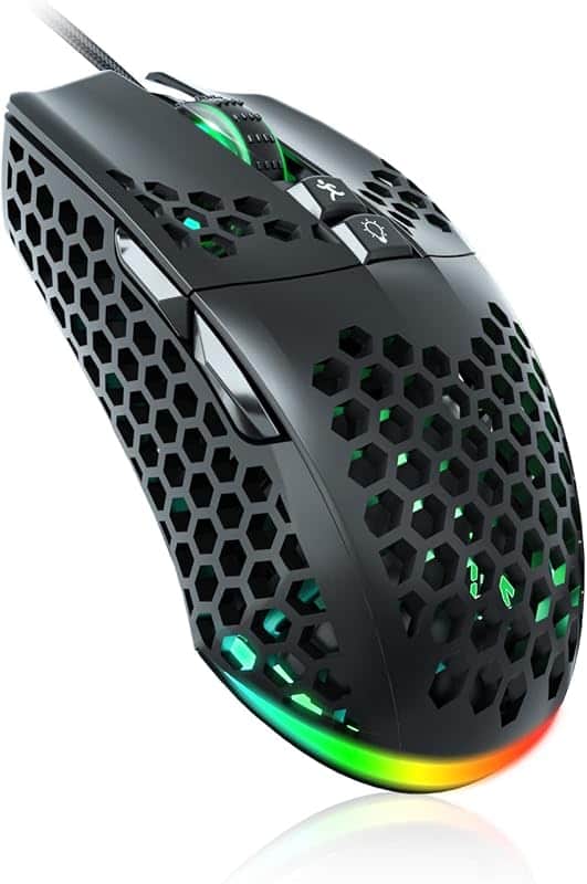 SOLAKAKA SM900 Gaming Mouse Wired with RGB,Honeycomb Shell,12800 DPI Wired Gaming Mouse w…