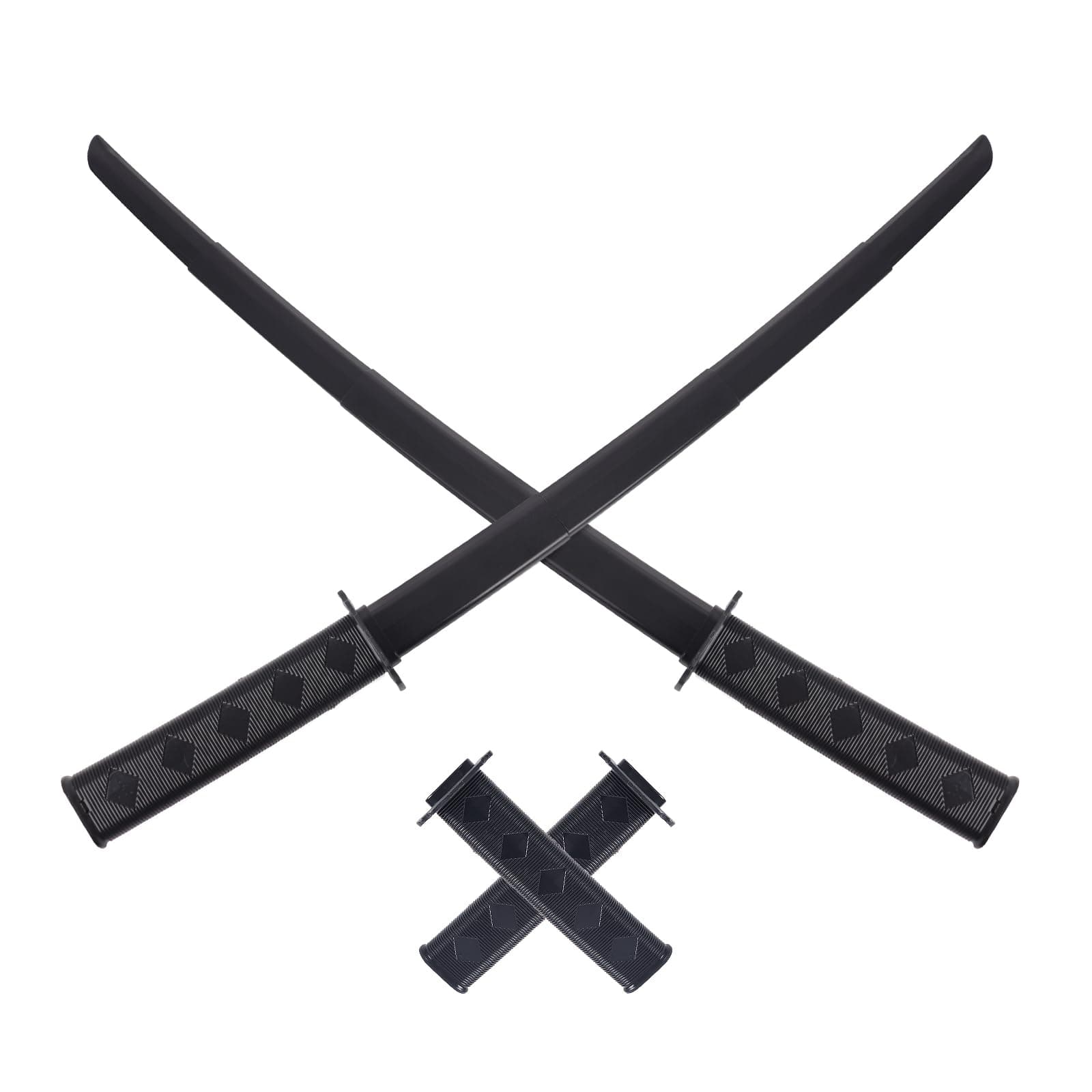 VZQI 2-Pack Retractable Samurai Sword Toys, Black, 28.1-Inch