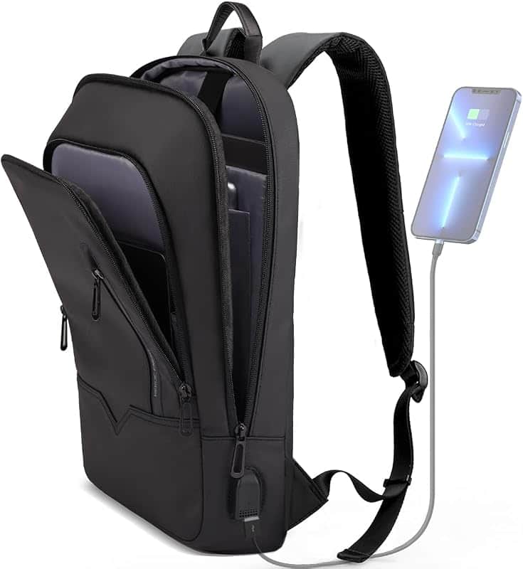 Backpack for Men, Business Slim Computer Bag for 15.6 Inch Laptop | Anti-Theft Travel Bac…