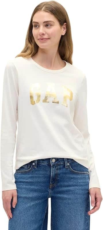 Womens Long Sleeve Favorite Crew-Neck T-Shirt