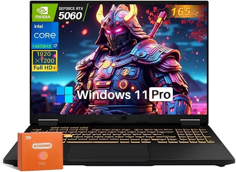 TUF F16 Gaming Laptop, 14th Gen Intel 16-Core i7-14650HX, NVIDIA RTX 5060 8GB GDDR7 GPU,…