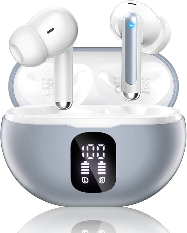 XIAOWTEK Wireless Earbuds, 2026 Bluetooth 5.4 Headphones Bass Stereo Ear Buds with Noise…