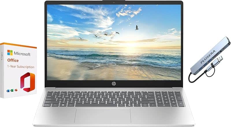 15.6" Business Laptop with 1-Year Microsoft Office 365 with Copliot AI, 16GB RAM 128GB SS…