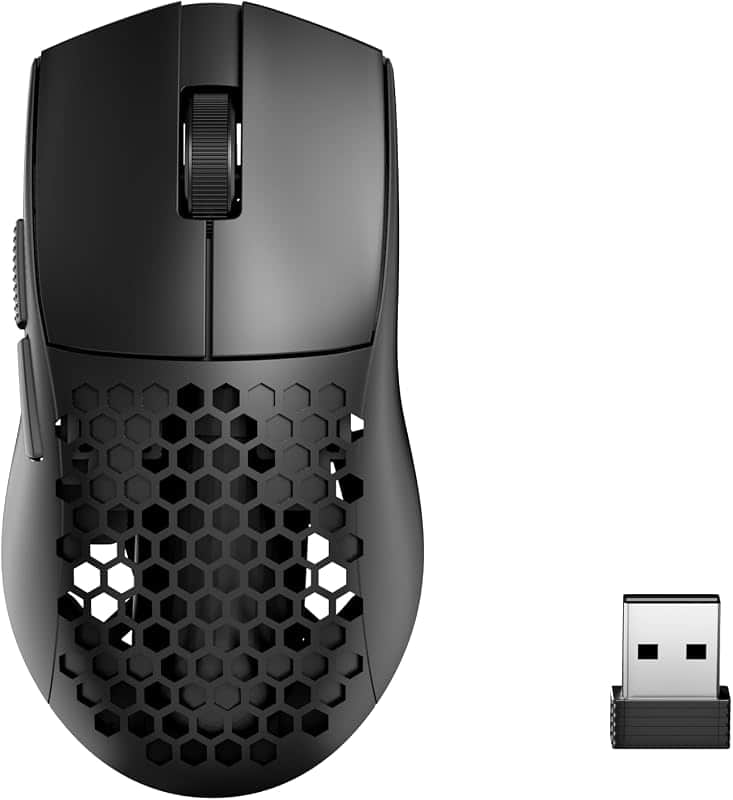 Redragon M725 Honeycomb Shell Gaming Mouse Wireless, Ultra Lightweight 49g, 8000 DPI Tri-…