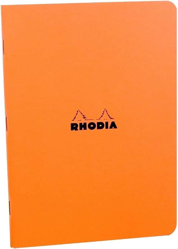 Pack of 5 Rhodia Orange Side Staplebound A4 Notebook (8.25 X 11.75)