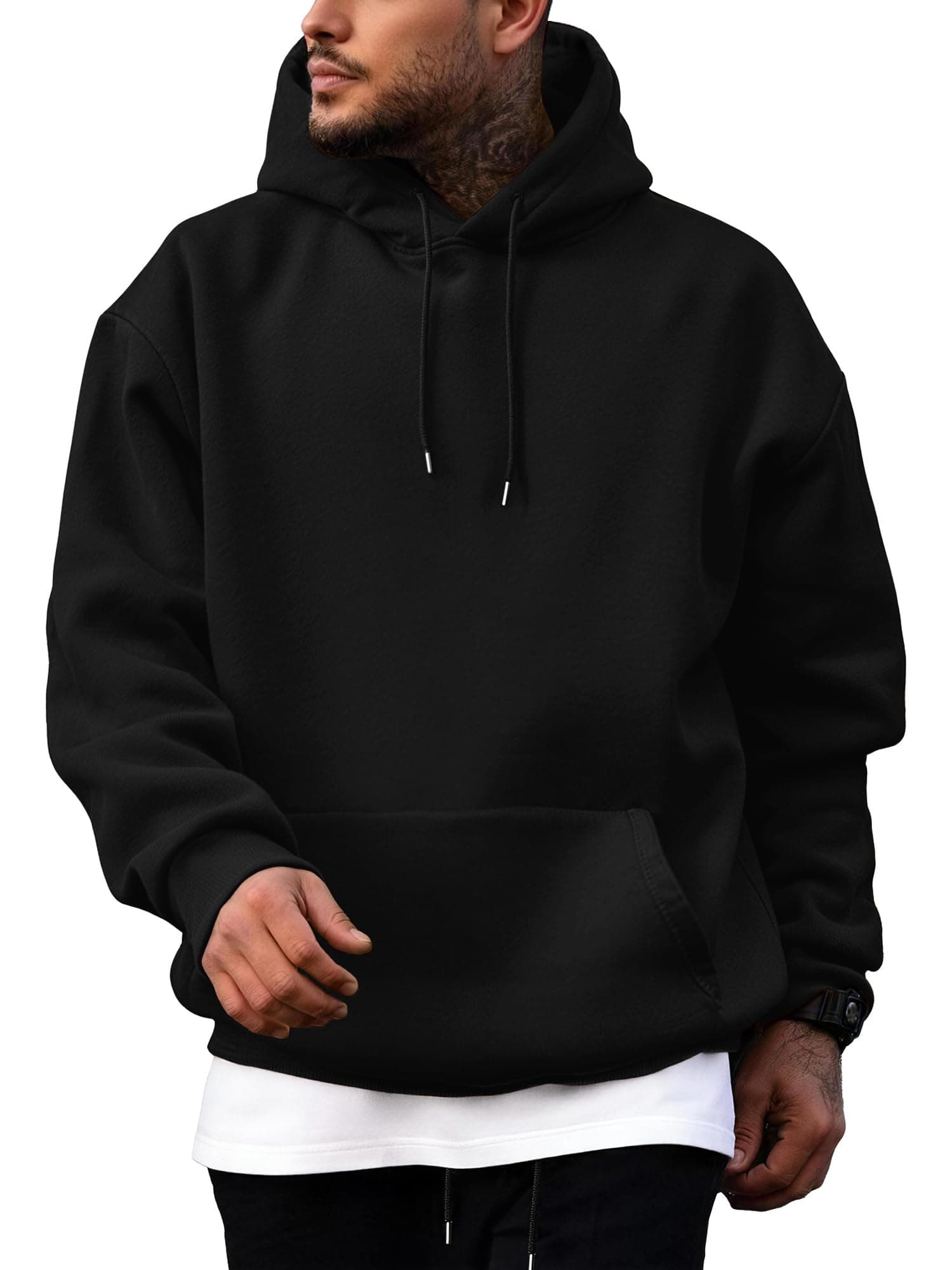Hoodies for Men Casual Cotton Essentials Long Sleeve Sweatshirts