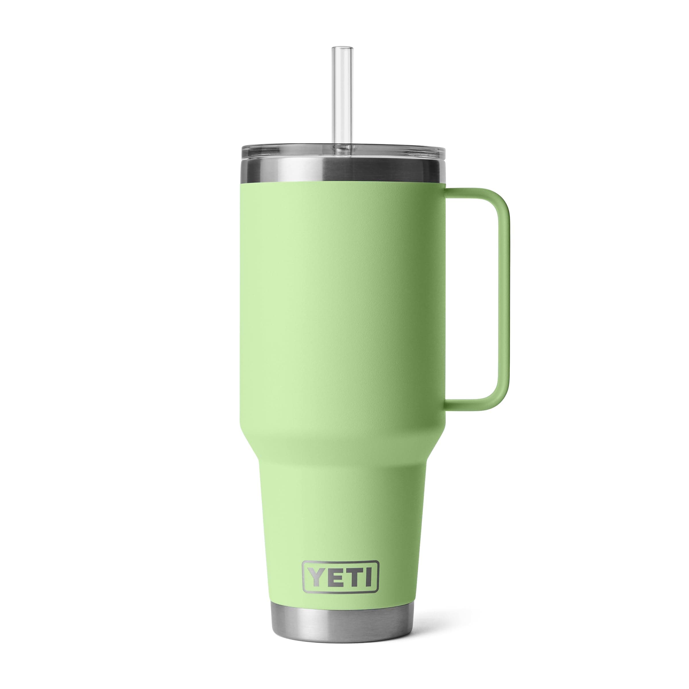 YETI Rambler 42 oz Tumbler with Handle - Insulated Water Cup with Straw Lid | Key Lime, 1…