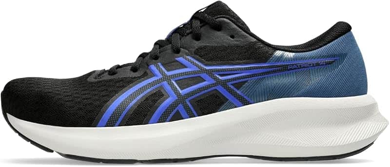 Men's Patriot 14 Running Shoes, 10.5, Black/NEON Blue