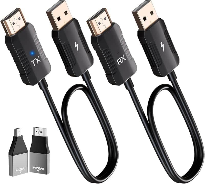 Anytrox Wireless HDMI Transmitter and Receiver 4K Decode 1080P Output, HDMI Wireless Exte…