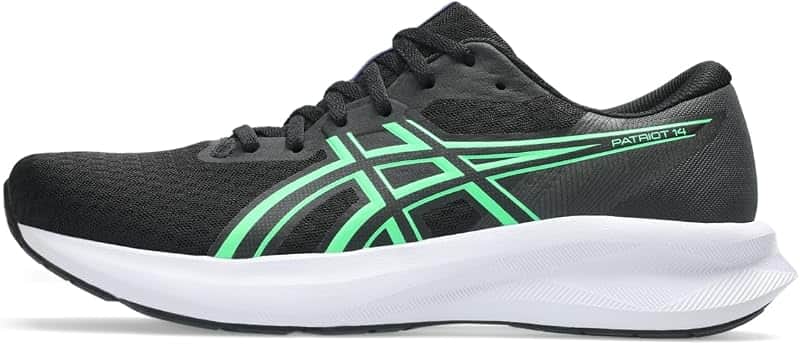 Men's Patriot 14 Running Shoes, 7.5, Black/Vital Green