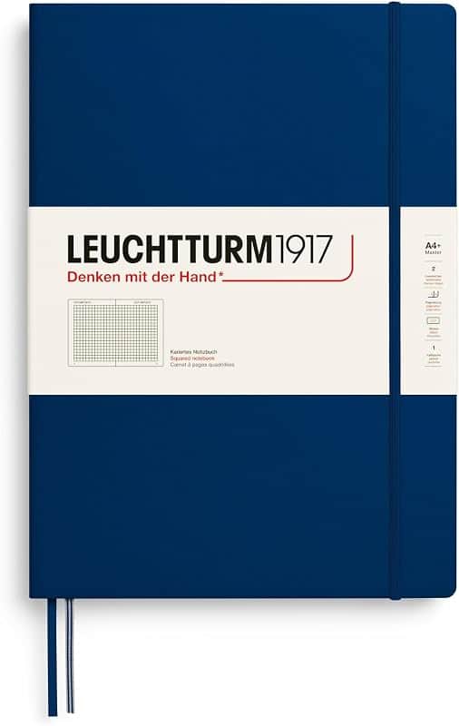 LEUCHTTURM1917 - Notebook Hardcover Master Slim A4+ - 123 Numbered Pages for Writing and…
