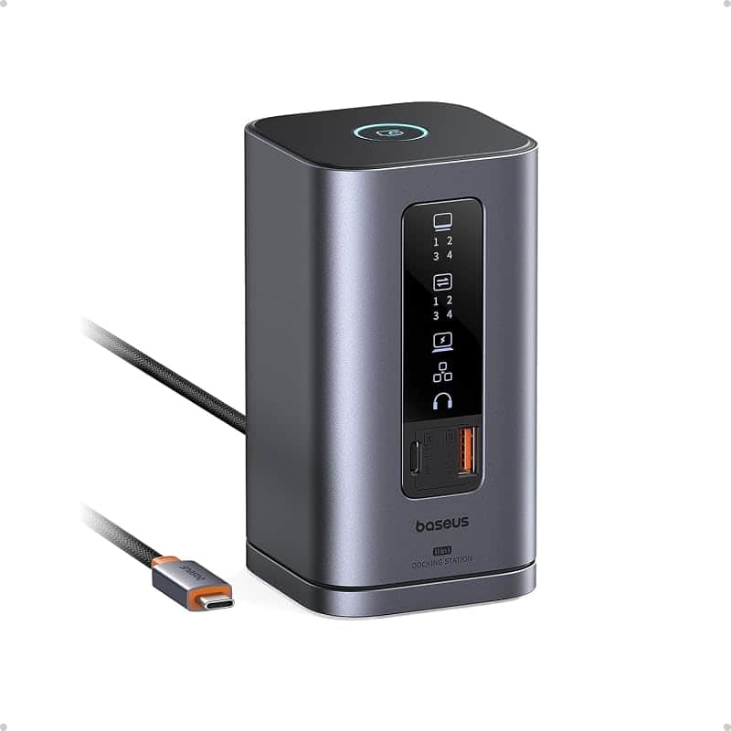 Spacemate Docking Station 11-in-1 with Triple Display for Windows | 2 x HDMI 1 x DP 4K @…