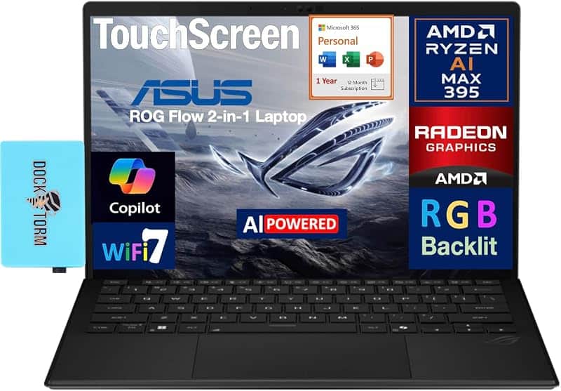 ROG Flow Creator 2-in-1 Laptop 13.4" Touchscreen LCD WQXGA Display (AMD AMD Ryzen AI MAX…