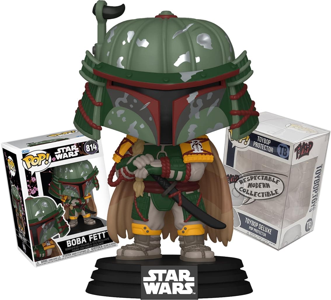 Funko Star Wars Impressions Boba Fett Samurai Armor with Sword + ToyBop Protector: Pop! M…