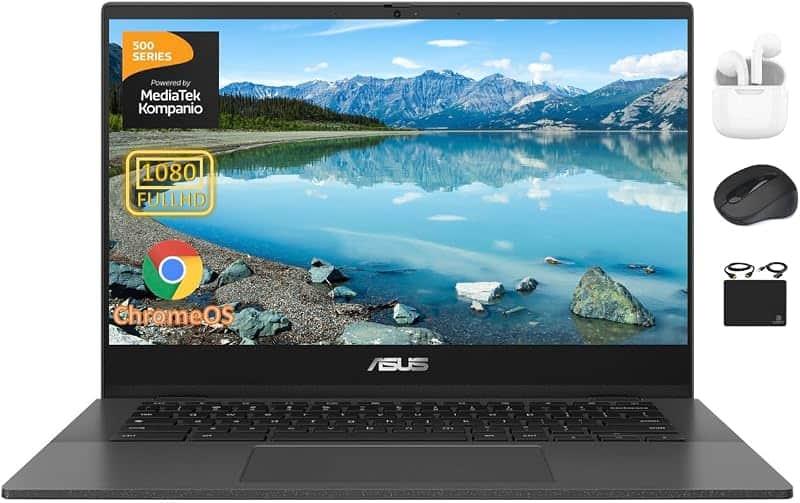 Chromebook Laptop Student Business 2024, 14" FHD Anti-Glare Display, 8-Core MediaTek Komp…