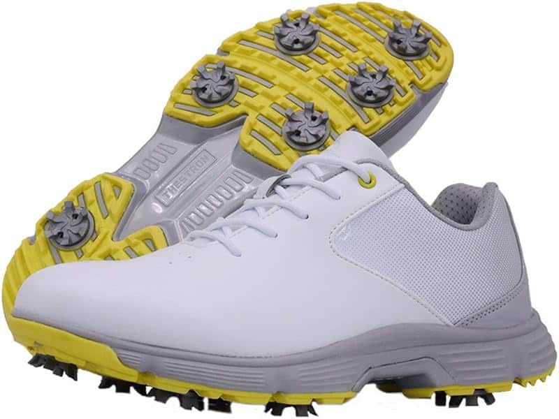 Men Golf Shoes Mesh Breathable Breathable Golf Walking Sport Sneakers 7 Spikes Golf Trainers