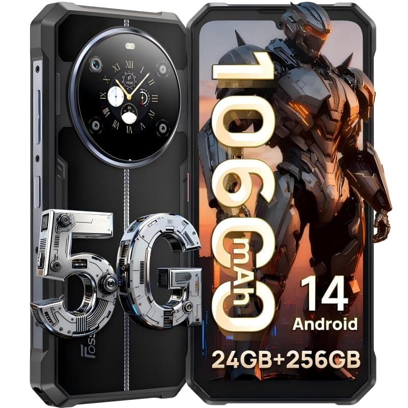 FOSSIBOT F109 5G Rugged Phone Unlocked(2026), 24GB+256GB/2TB Android 15 Rugged Smartphone…