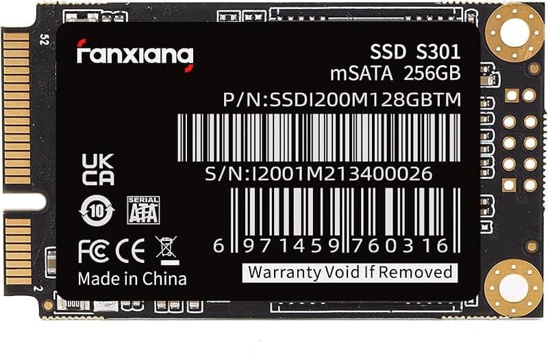 fanxiang S301 256GB mSATA SSD Mini SATA III 6Gb/s Internal Solid State Drive, 3D NAND, Co…