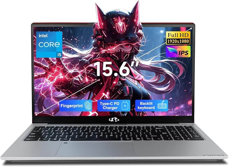 NIMO 15.6" FHD AI-Ready-Laptop, Intel i5-12450H, 32GB RAM, 1TB SSD, Win 11 | (Beat i7-118…