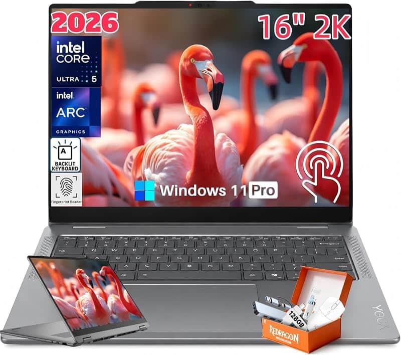 Yoga 7i 2-in-1 Touch Laptop 2026, Intel Ultra 5 226V, 16GB DDR5 RAM