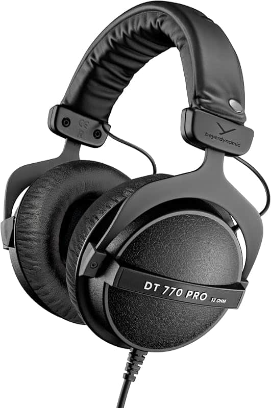 DT 770 Pro (32 Ohm), Closed-Back Studio Headphones, Black | Runs straight from phones and…