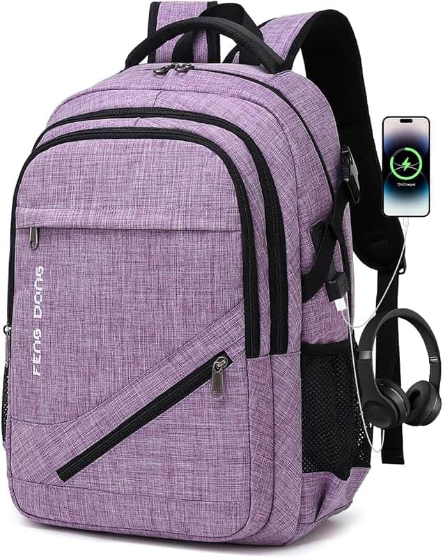 Large Laptop Backpack 17.3 inch Durable Waterproof Travel College Backpack Bookbag for Me…