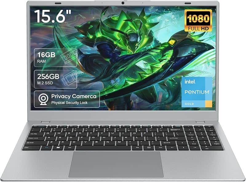 VIGSENUP 15.6" FHD Laptop 16GB RAM 256GB SSD Dual-core 6500Y, USB-C | Dual-core Pentium G…