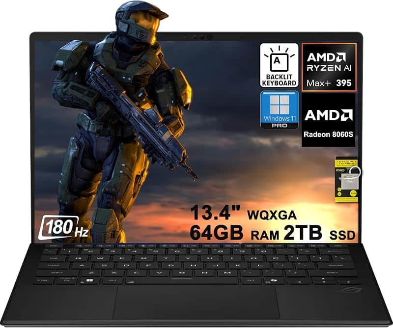 ROG Flow Z13 Gaming 2-in-1 Laptop 13.4" 2.5K 2560x1600 180Hz Touch 100% DCI-P3 AMD 16-cor…