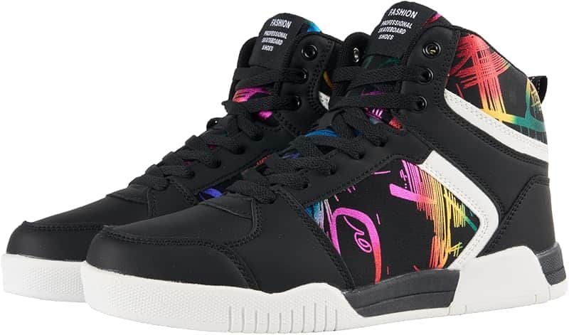 Men's Fashion Sneakers High Top Skate Shoes Stylish Casual Hip Hop Shoes