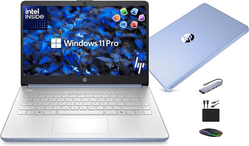14” Laptop Ultra-Portable Computer 2026 Student Business, MS Office, Copilot AI, Intel 4-…