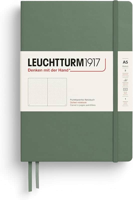 LEUCHTTURM1917 - Notebook Hardcover Medium A5-251 Numbered Pages for Writing and Journali…