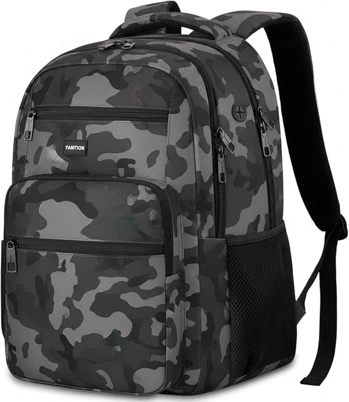 YAMTION Laptop Backpack for Men, Black Backpack, School Backpack for Boys and Girls, Book…