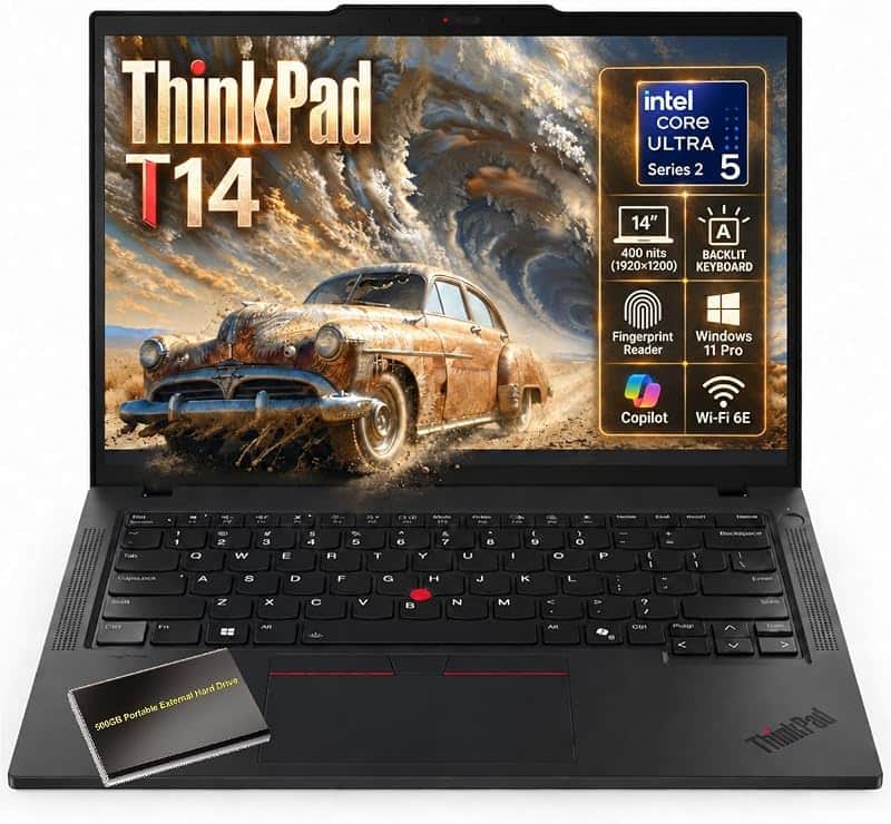 ThinkPad T14, Intel Ultra 5 255U, Laptop Computer for Business