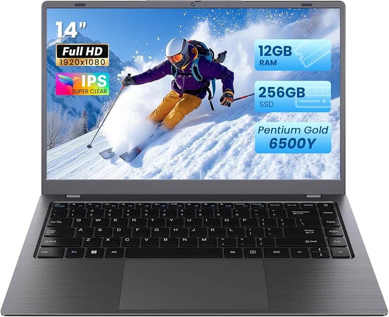 14" Laptop, 12GB RAM 256GB SSD Expandable to 1TB, Pentium 6500Y Processor | 1920 x 1080 F…