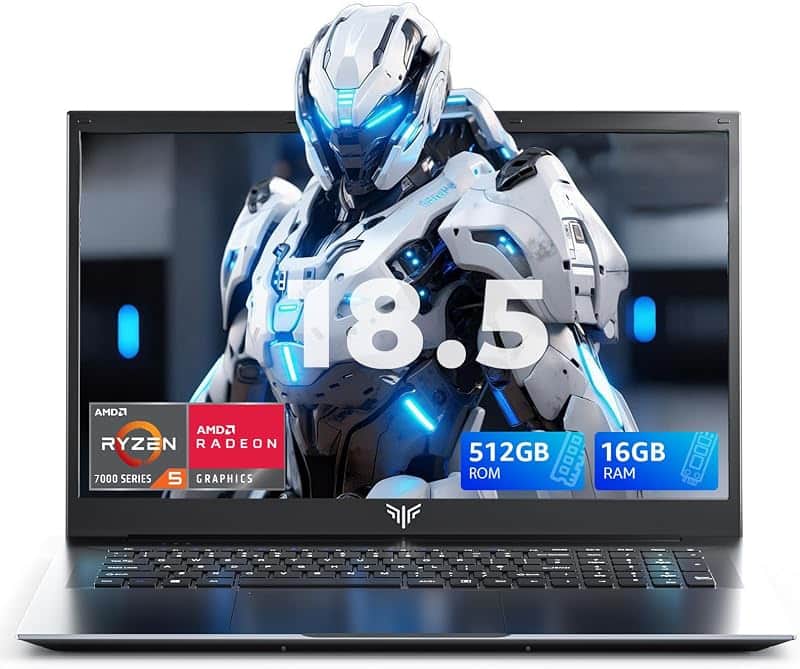 18.5 Inch Gaming Laptop with 7000 mAh Battery,AMD Ryzen 7430U UP to 4.3GHZ | AMD Radeon R…