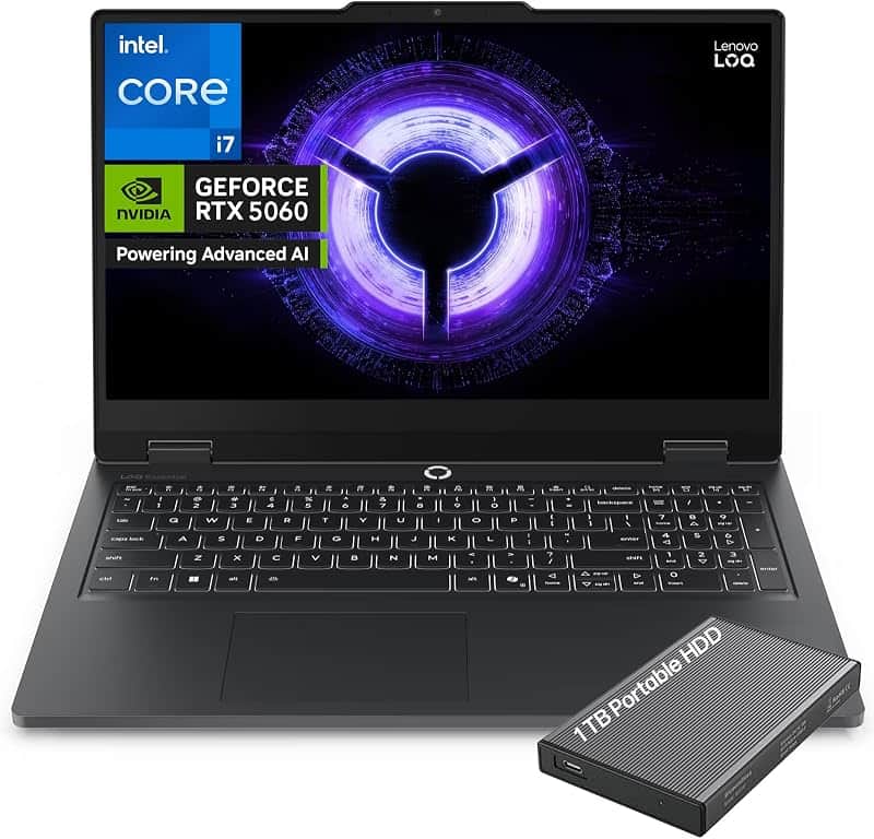 LOQ 15 Gaming Laptop, Intel Core i7-13650HX, NVIDIA GeForce RTX 5060