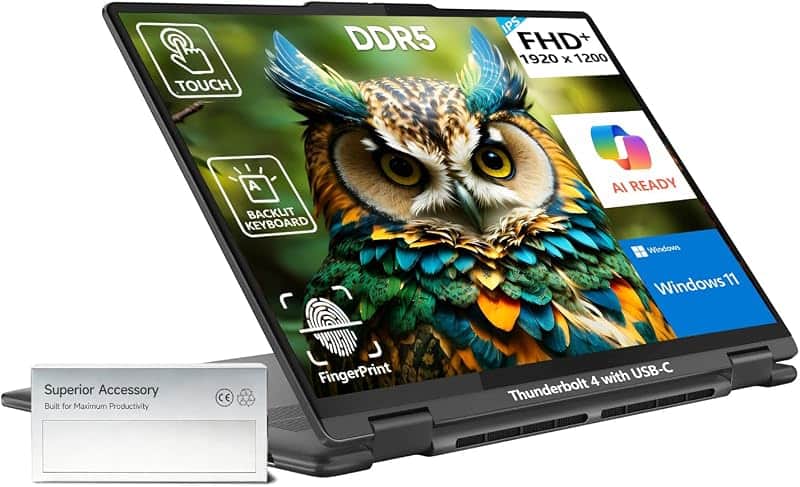 Yoga 7i 2 in 1 Laptop Touchscreen Computer, 16" 2K IPS Touch Screen Convertible Copilot+…