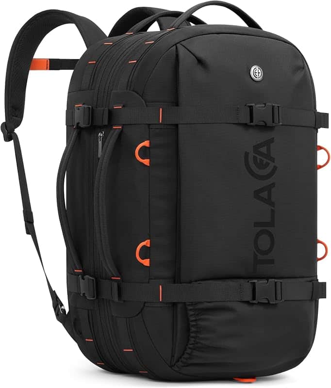 Tolaccea Travel Backpack 40-50L, 16" Laptop Carry On Duffle for Travel Work | 40-50L Expa…