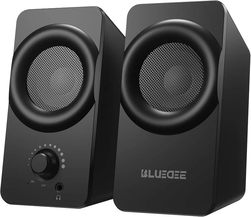 Computer Speakers for Desktop PC, Dual Driver PC Speakers with RGB | Plug & Play Compact…