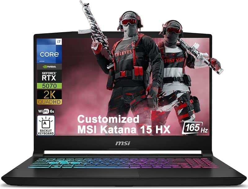 Customized Laptop Made with MSI Katana 15 HX Gaming Laptop 15.6" QHD 165Hz 100% DCI-P3 In…