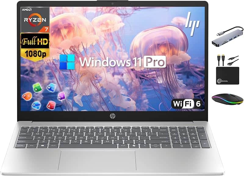 Laptop for 2025-2026 Home Student Business, Lifetime MS Office, AI Computer, 15.6” FHD, A…