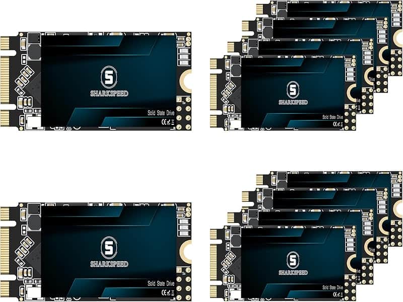 S SHARKSPEED M.2 2242 SSD 64GB 10PACK NGFF 42mm B+M Key SATA 3 | Internal Solid State Dri…