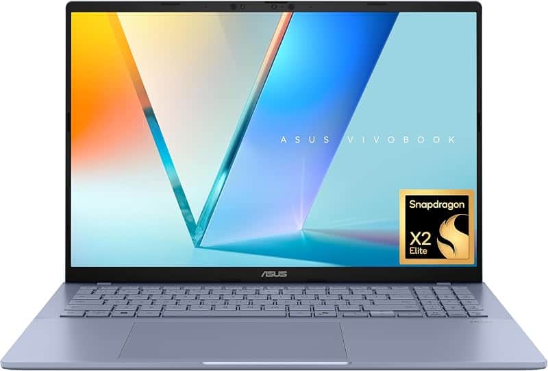 Vivobook S16 Laptop (2026), Copilot+ PC, 16” 16:10 WUXGA OLED Display Display, Snapdragon…