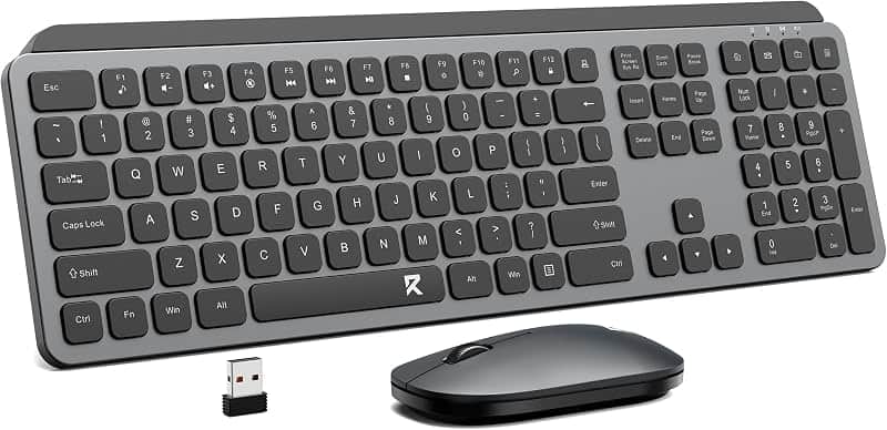 Redragon Ultra Slim Wireless Keyboard and Mouse Combo 2.4GHz 2 in 1 BS-7640 | Full Size,Q…