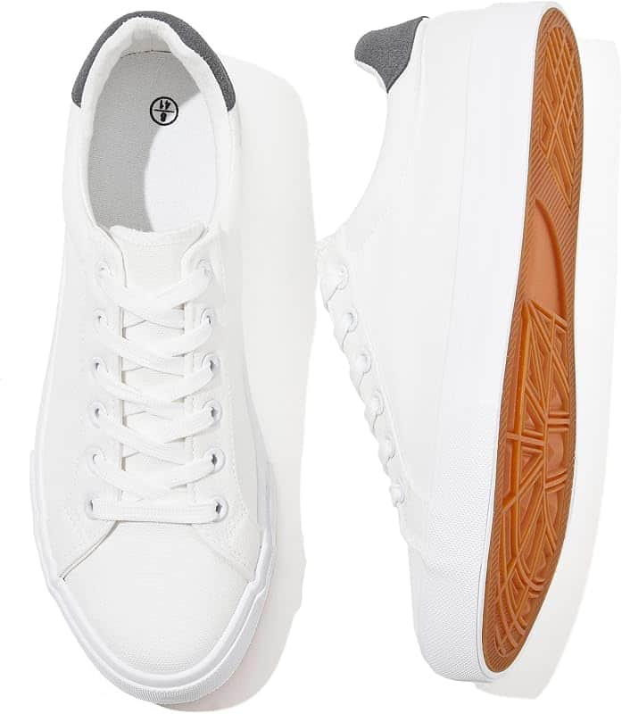 Mens White Canvas Tennis Shoes Canvas Sneakers